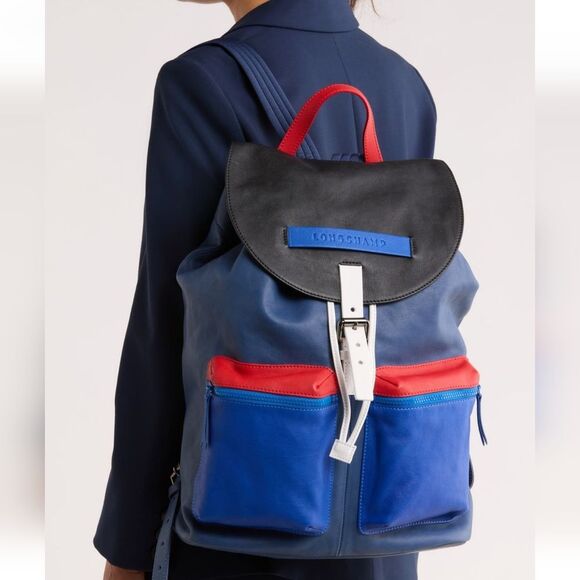 Longchamp Newest Edition Leather Quality Backpack Color Block main image 8